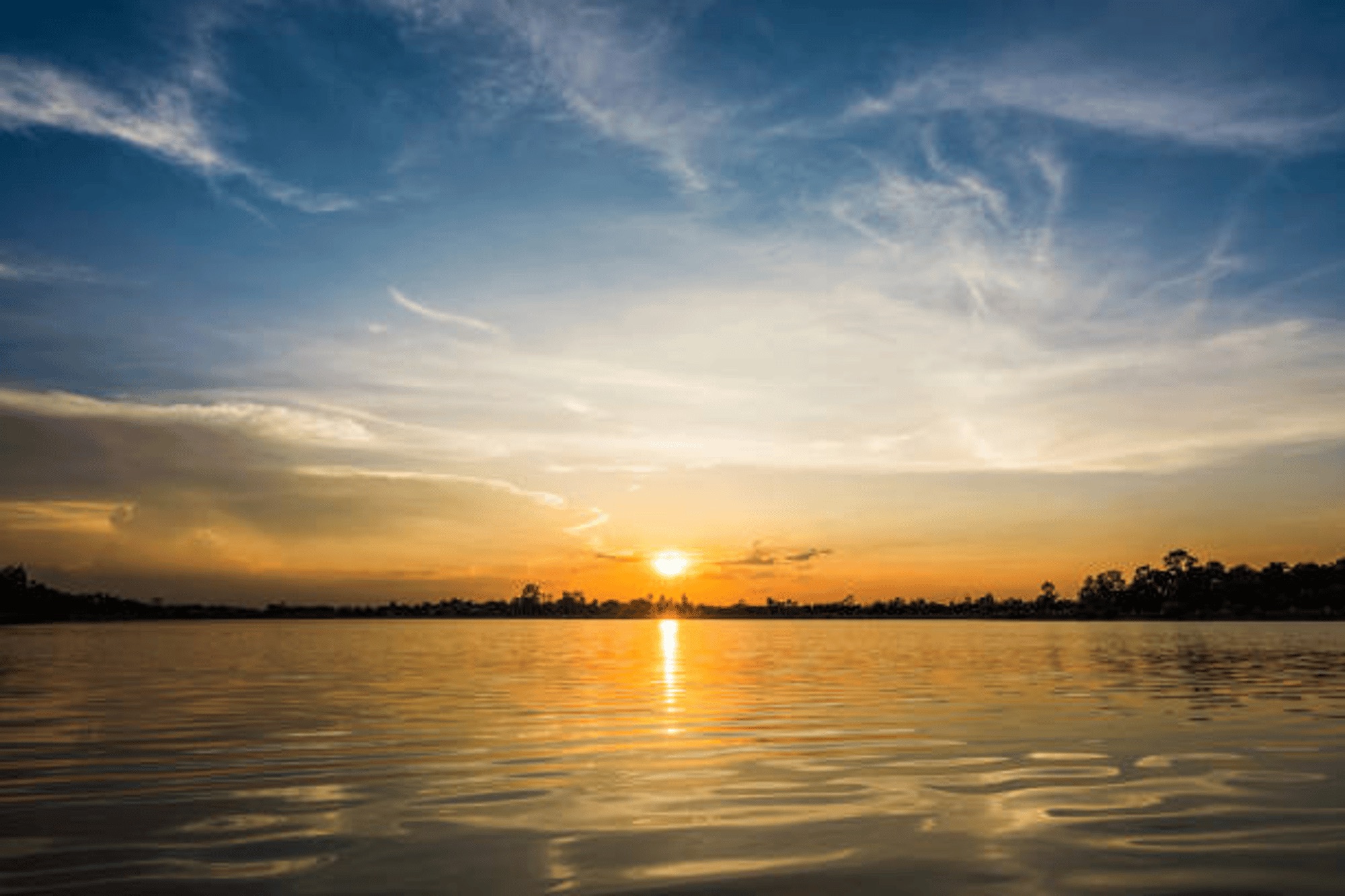 Carp Lake at sunset